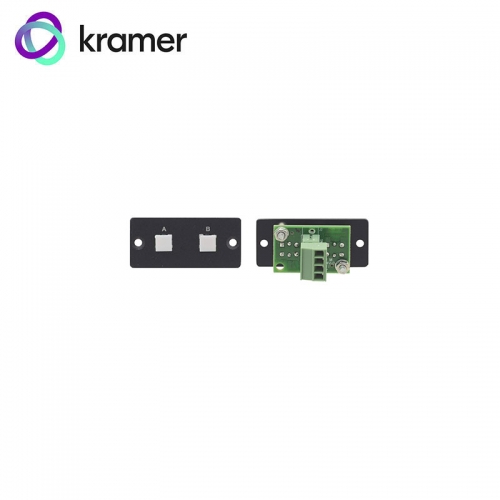 Kramer 2 Button Contact Closure Switch Wall Plate Insert - Black